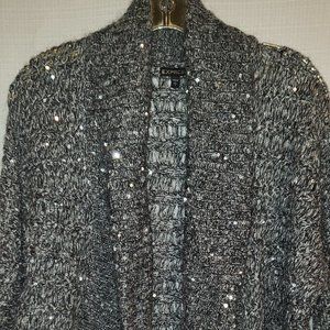 Black & White Cropped Cardigan